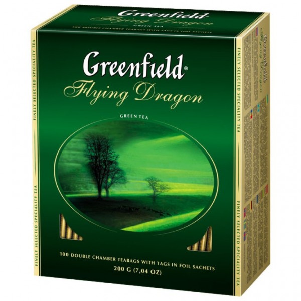 Чай зеленый Greenfield Flying Dragon, 100 пак.