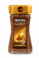 Кофе растворимый Nescafe Gold, 190 г (стекло)